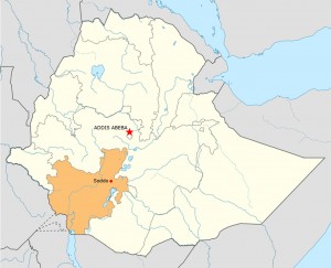 cartina dell'Etiopia